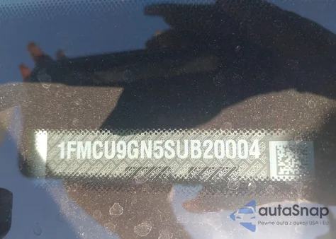 2025 Ford Escape Active from USA, damaged, VIN 1FMCU9GN5SUB20004